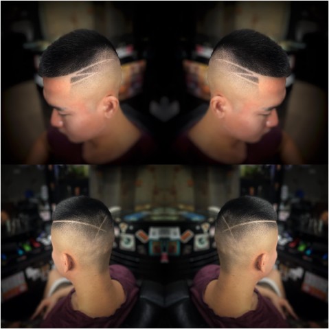 Buzz cut cho mặt vuông giúp tăng vẻ nam tính mạnh mẽ